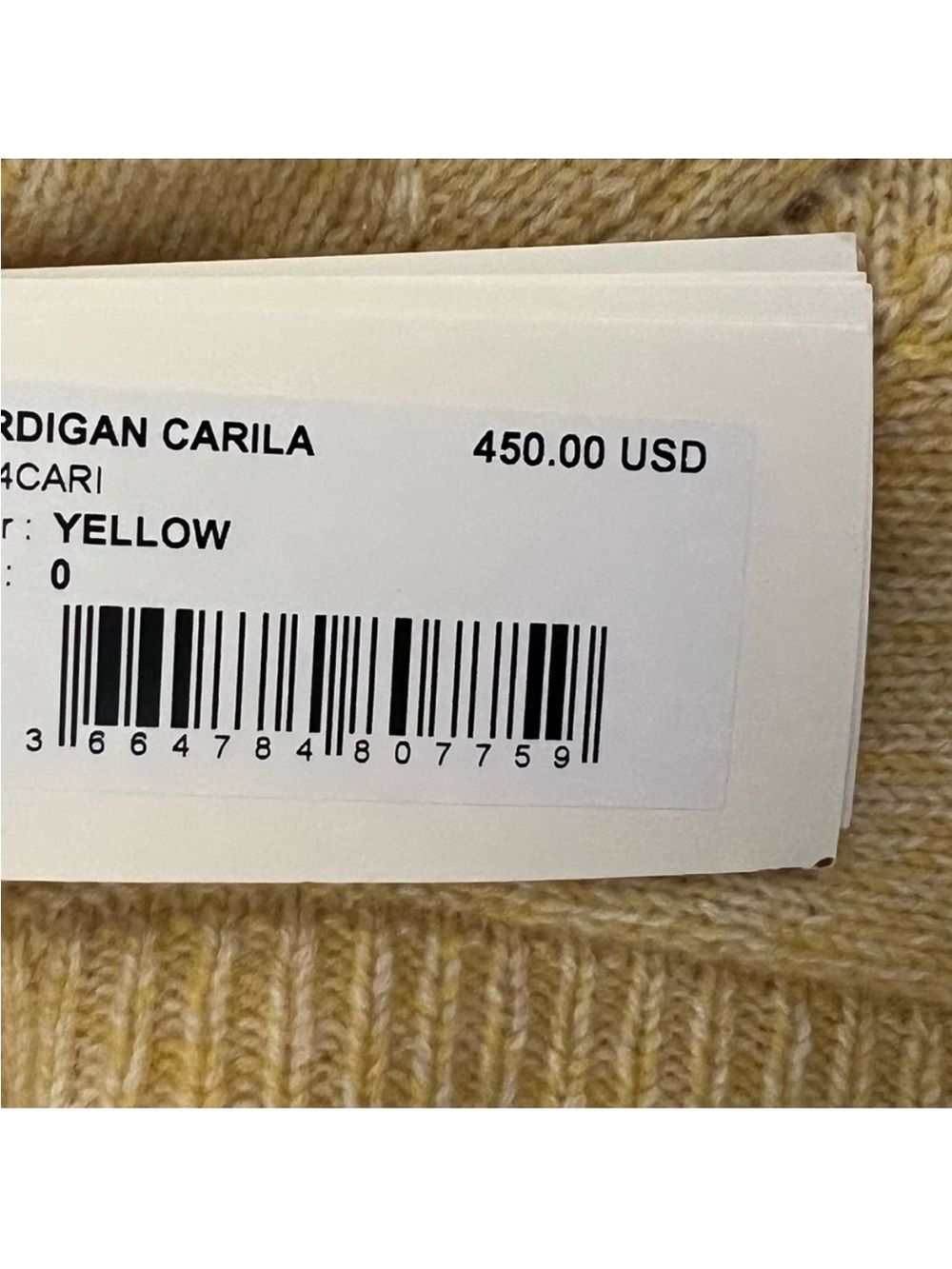 Ba&sh Carila Yellow Cashmere Cardigan, size Small - Picture 10 of 12